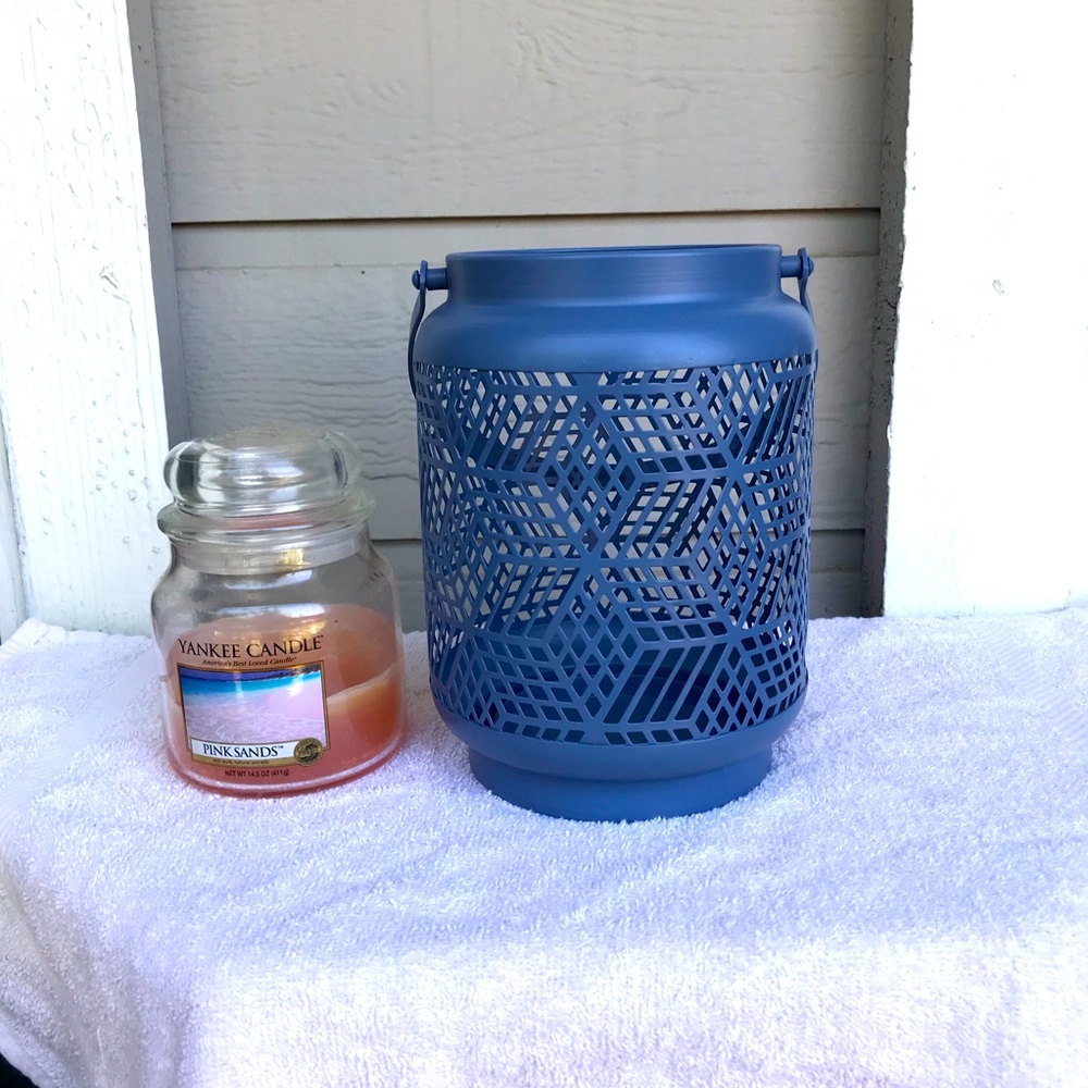 Yankee Candle metal lantern shape jar holder (candles not included)